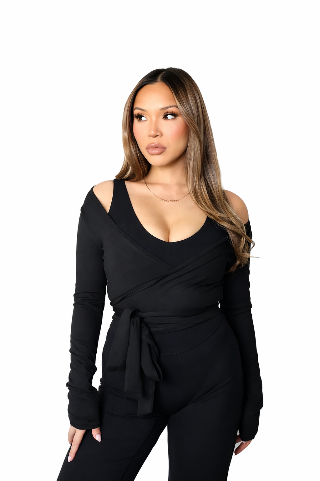 CurveContour Ballet Wrap Top Classic Black