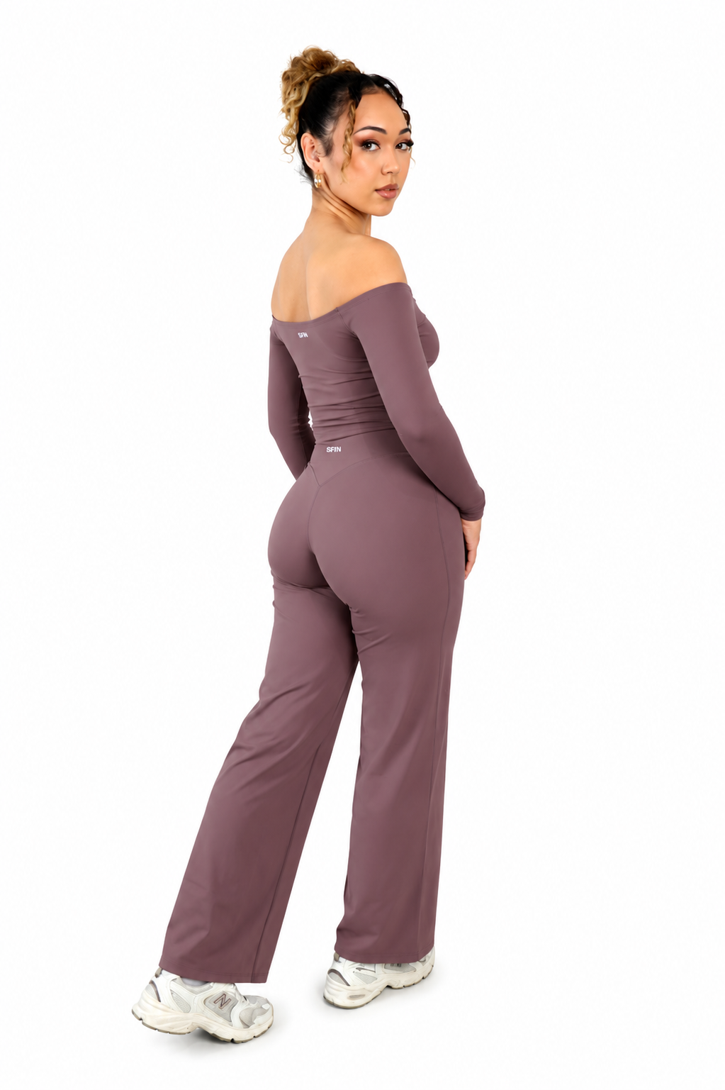 Classic Straight Leg Pants Dusty Plum LONG LENGTH