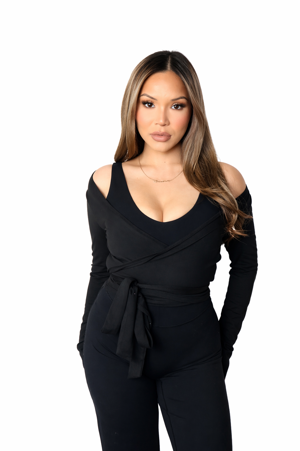CurveContour Ballet Wrap Top Classic Black