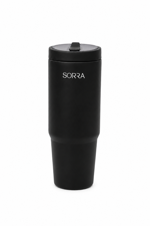 Classic Black Insulated 1L Water Bottle Tumbler