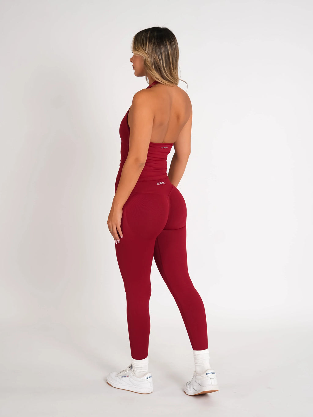 CurveContour Staple Halter Tank Cherry Bomb