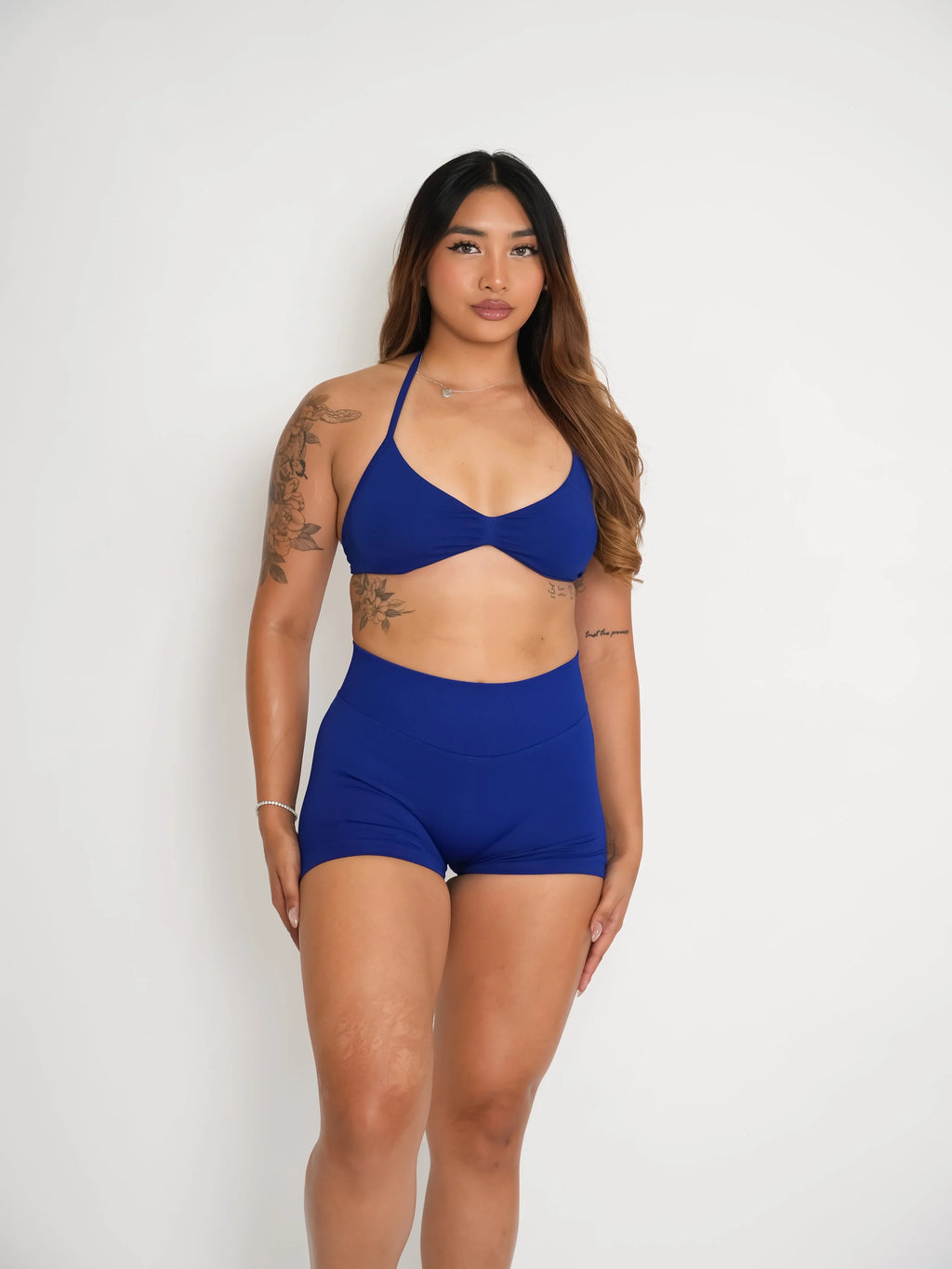 CurveContour Curve Halter Bra Sapphire