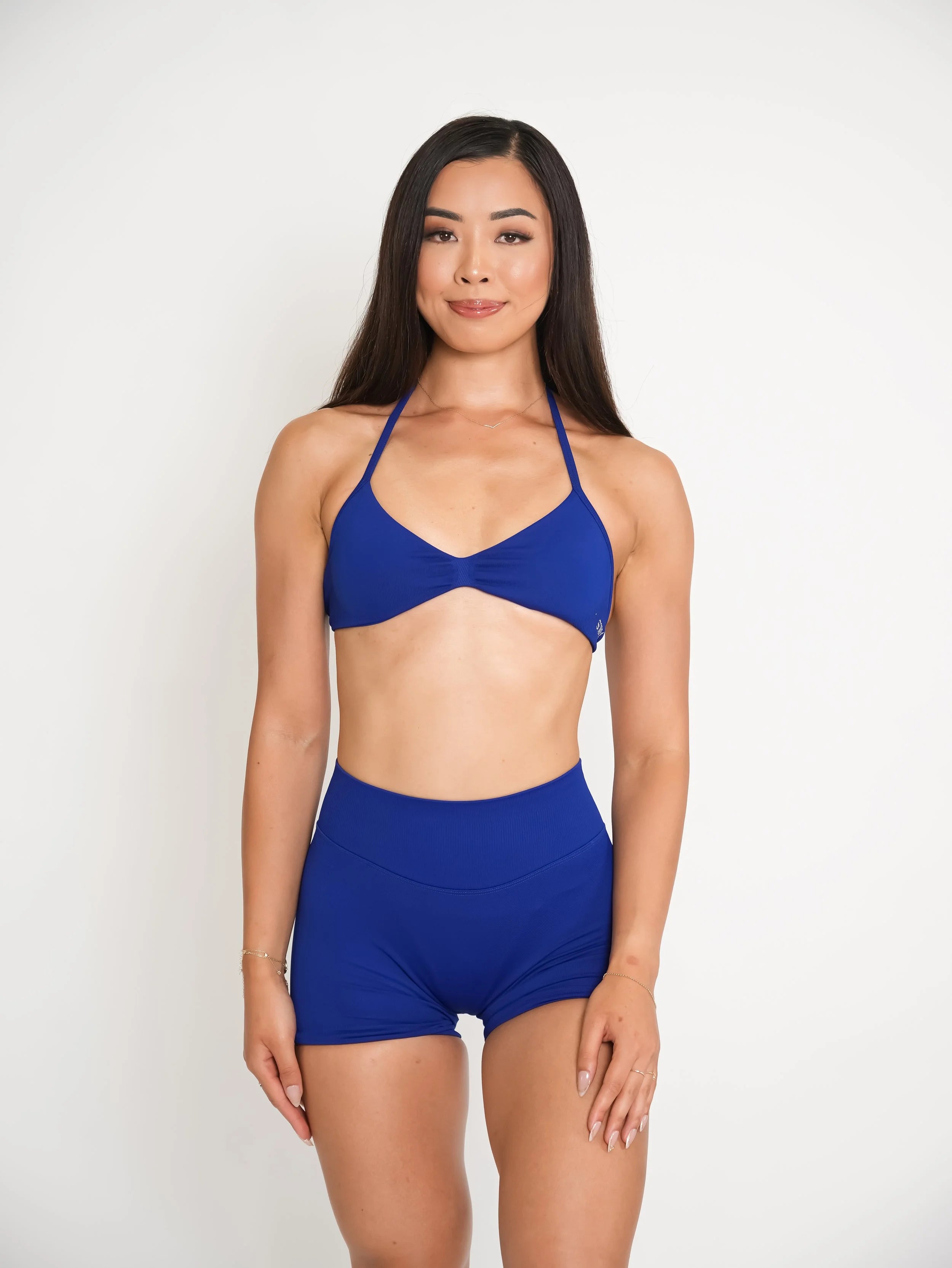 CurveContour Curve Halter Bra Sapphire