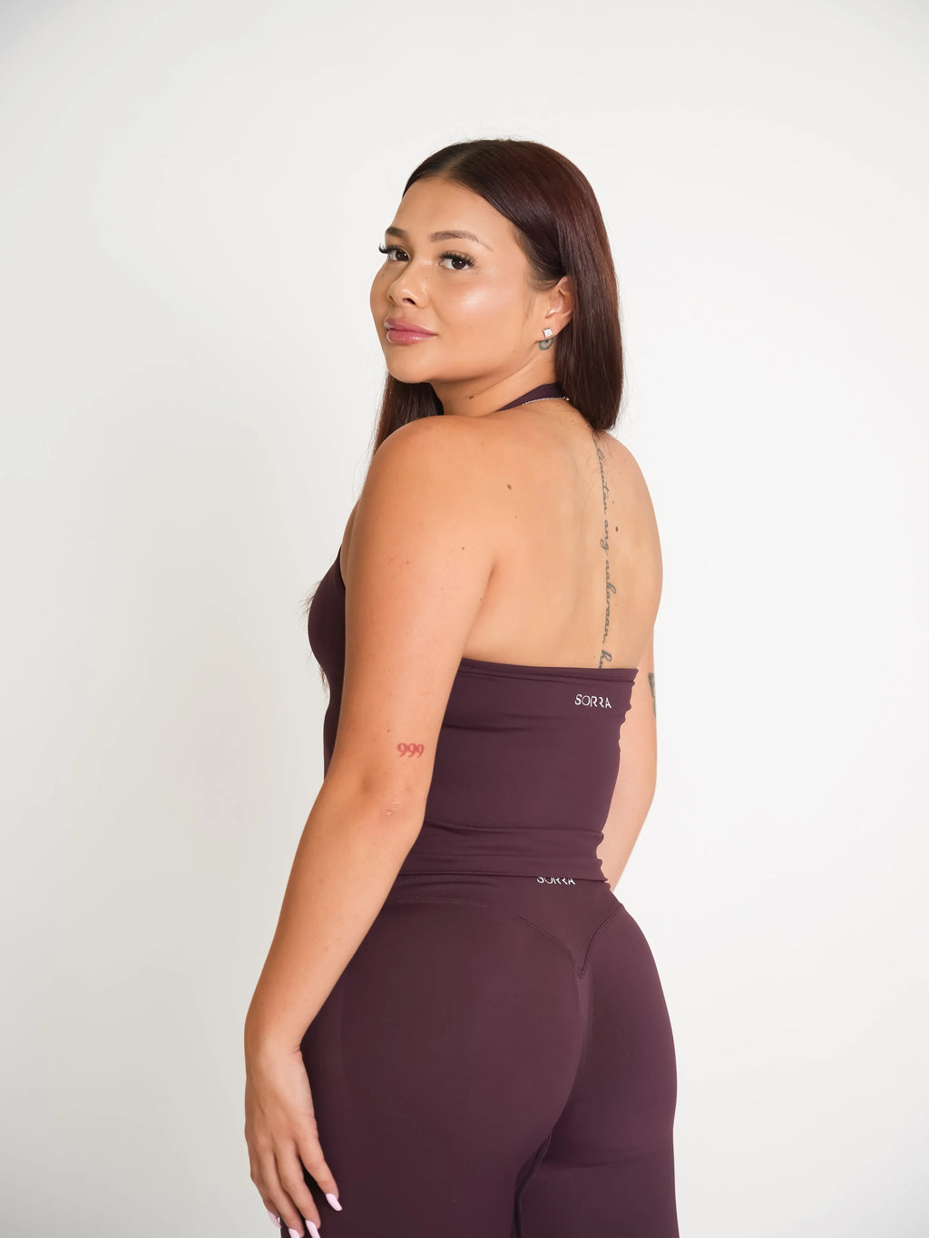 CurveContour Staple Halter Tank Smoked Plum