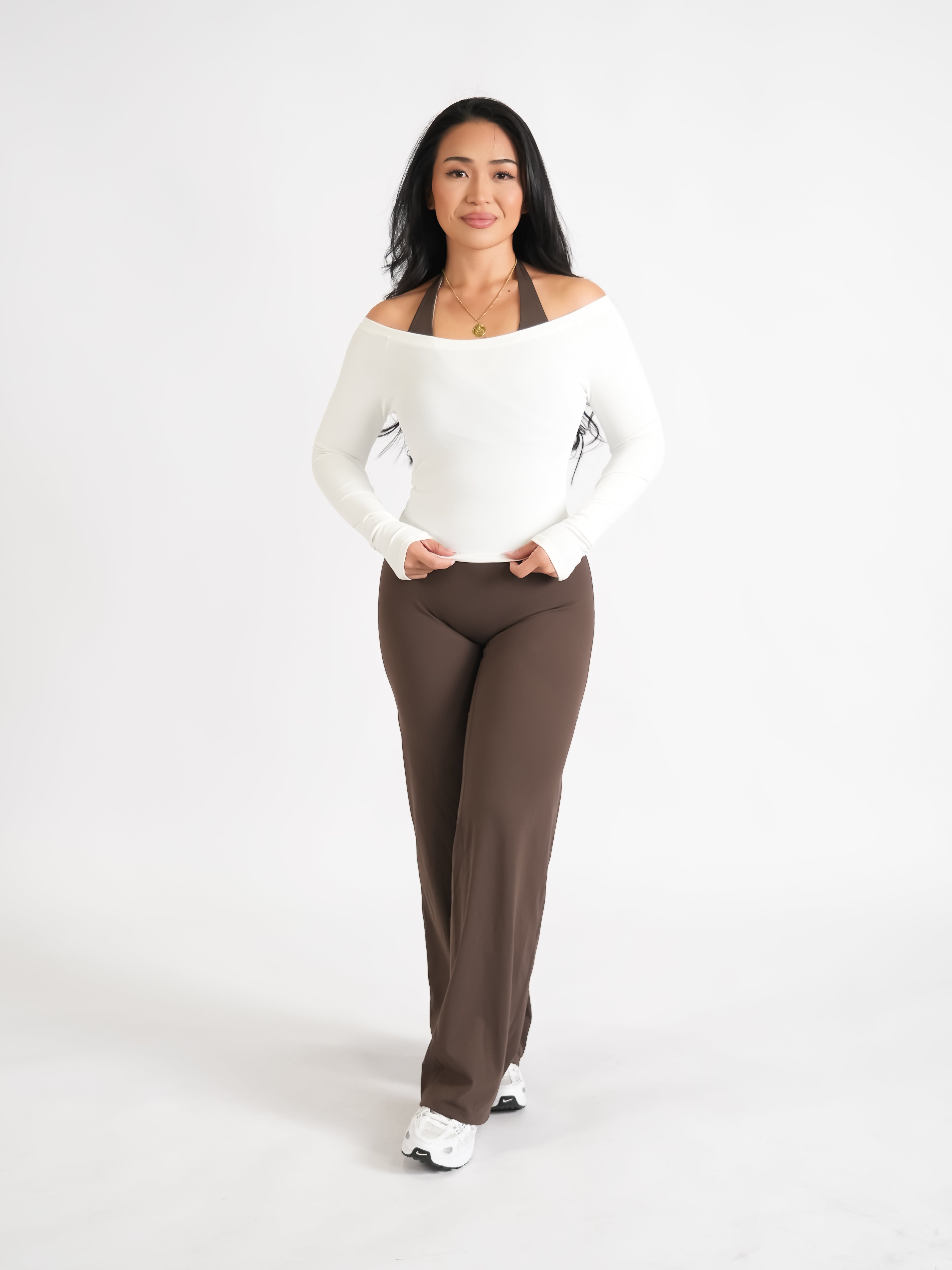 Ribbed Off-Shoulder Cover Classic White