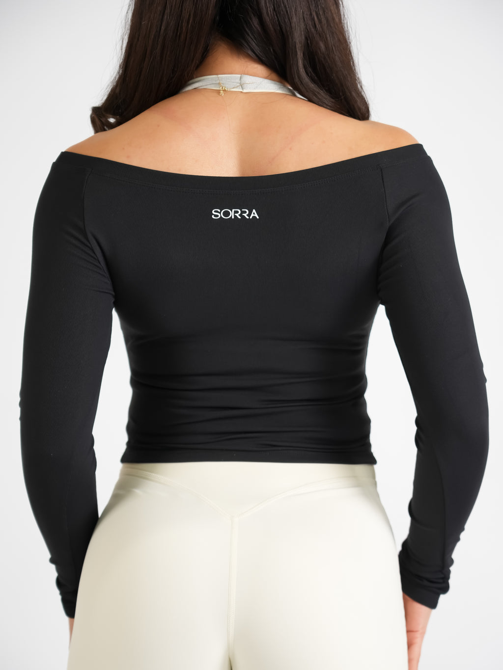 Ribbed Off-Shoulder Cover Classic Black