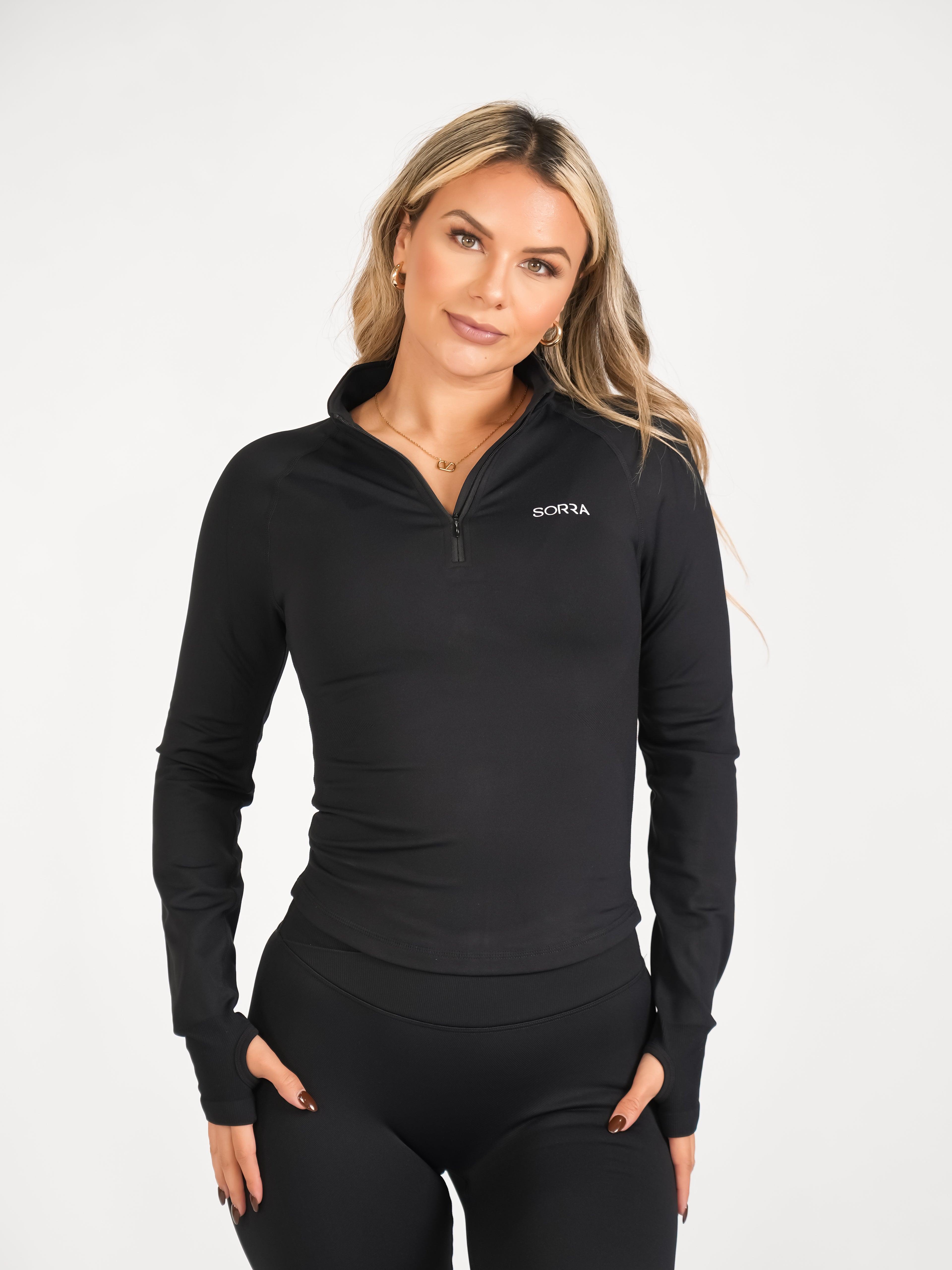 CurveContour Quarter Zip Classic Black