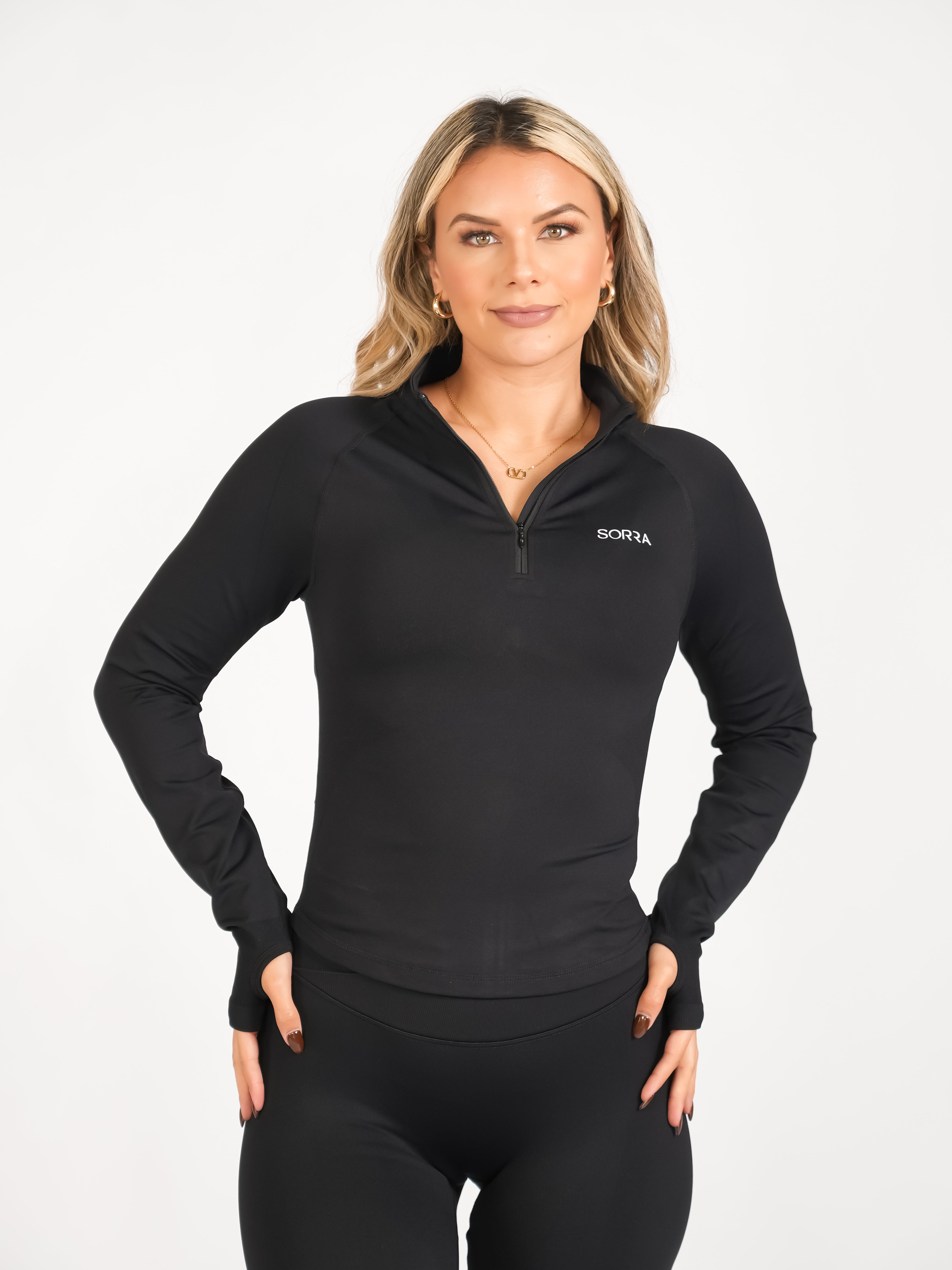CurveContour Quarter Zip Classic Black