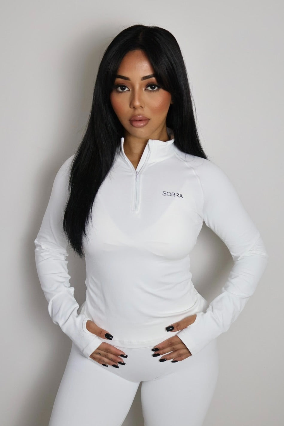 CurveContour Quarter Zip Classic White