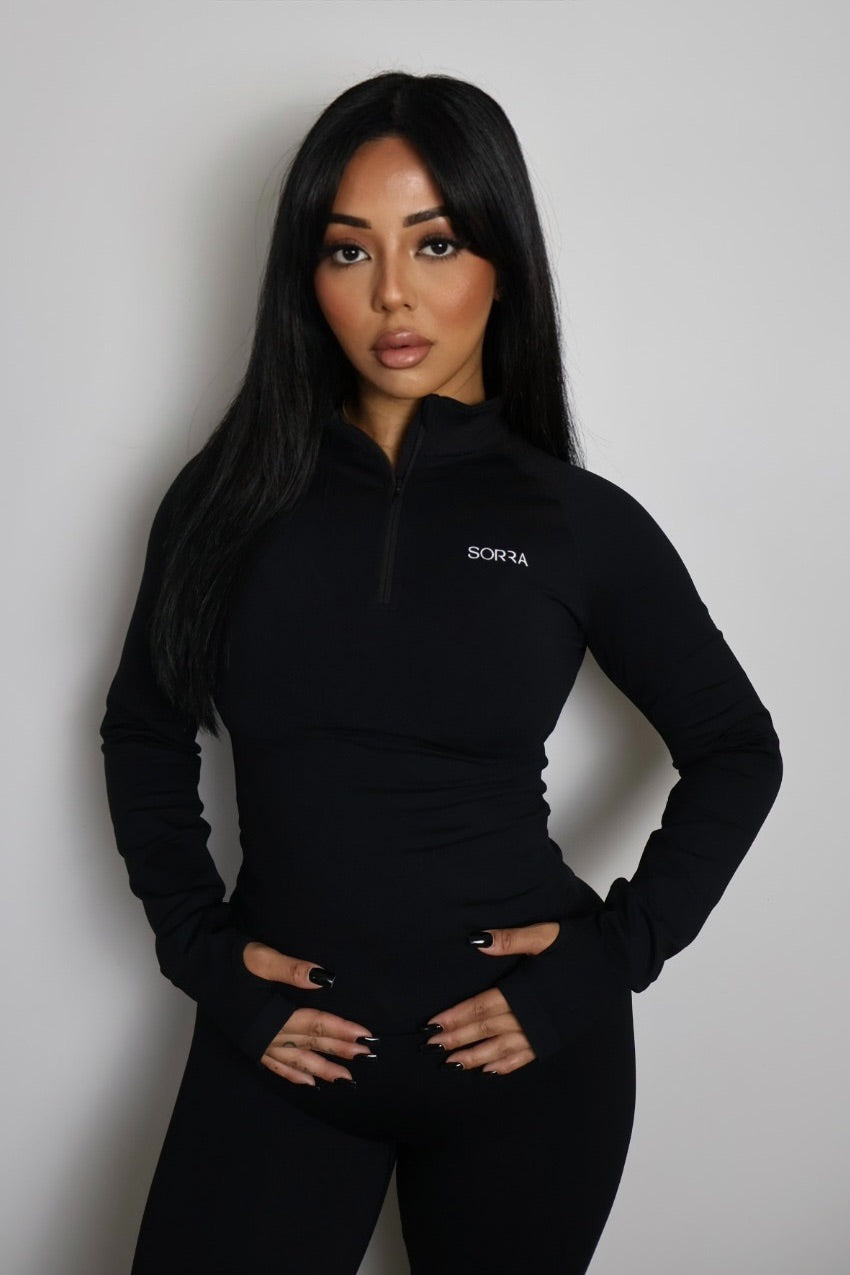 CurveContour Quarter Zip Classic Black