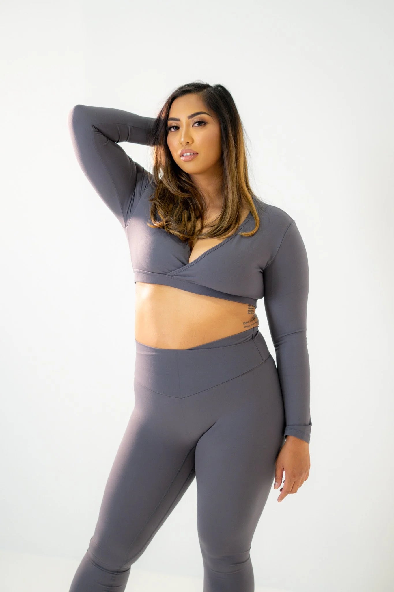 Kleo Long Sleeve Crop Phantom