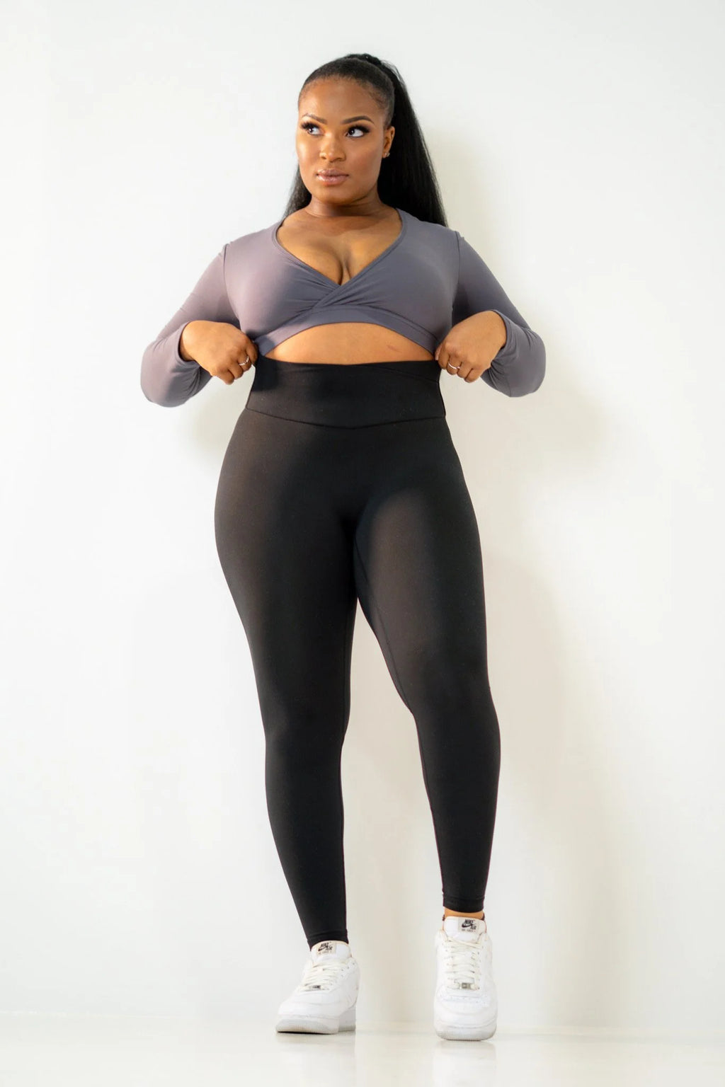 Kleo Long Sleeve Crop Phantom