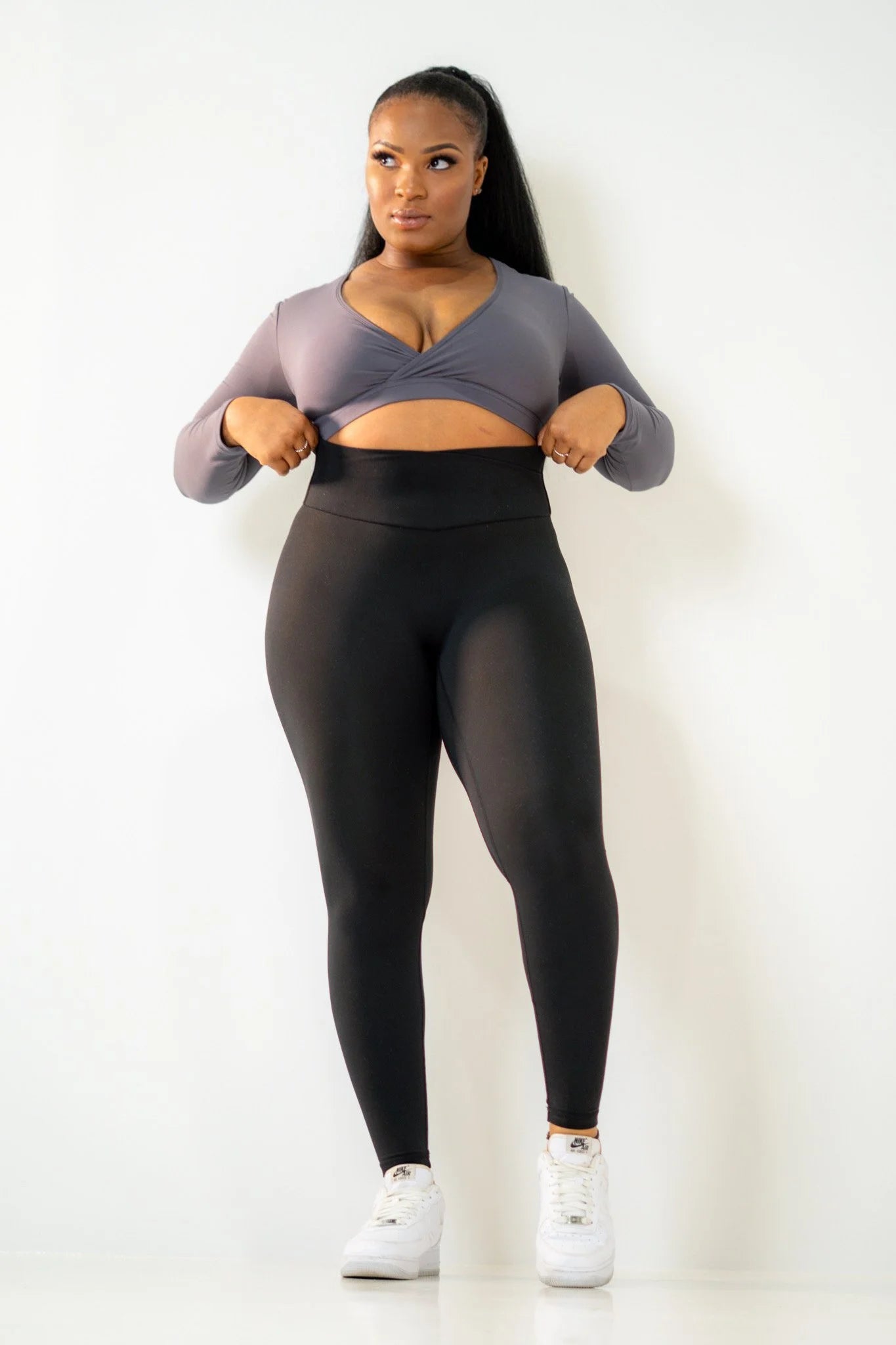 Kleo Long Sleeve Crop Phantom