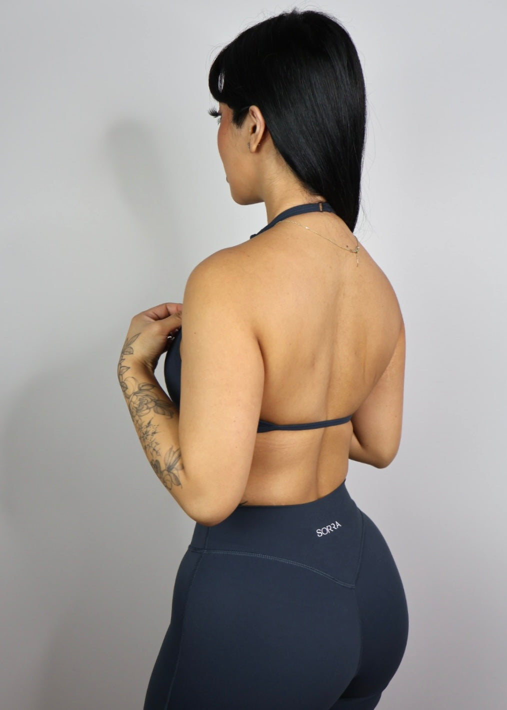 Sol Minimal Halter Bra True Navy
