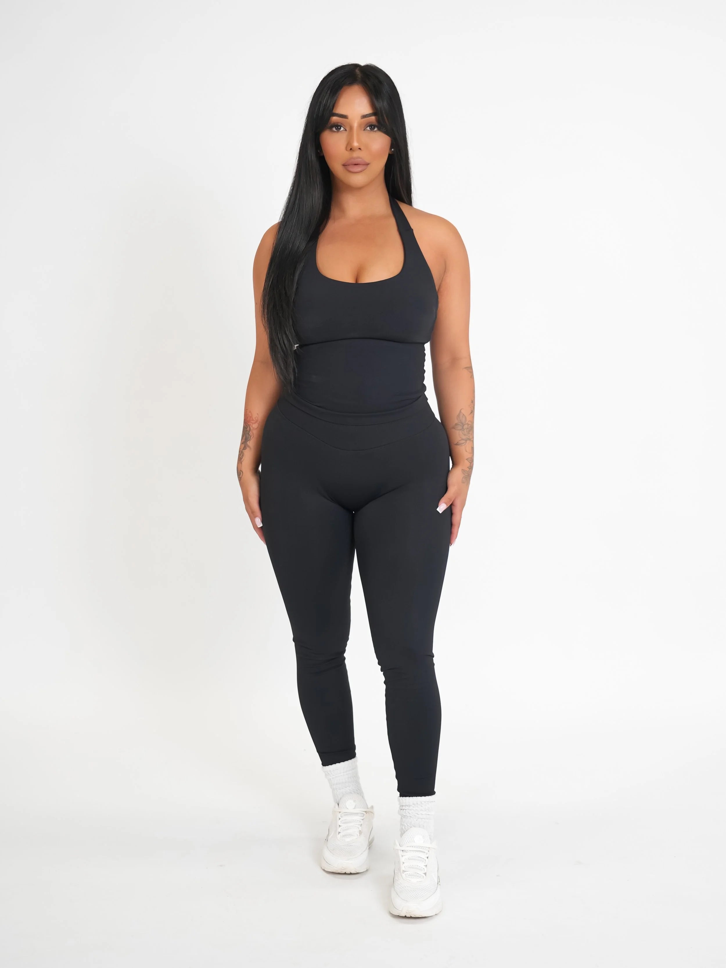 CurveContour Staple  Halter Tank Classic Black