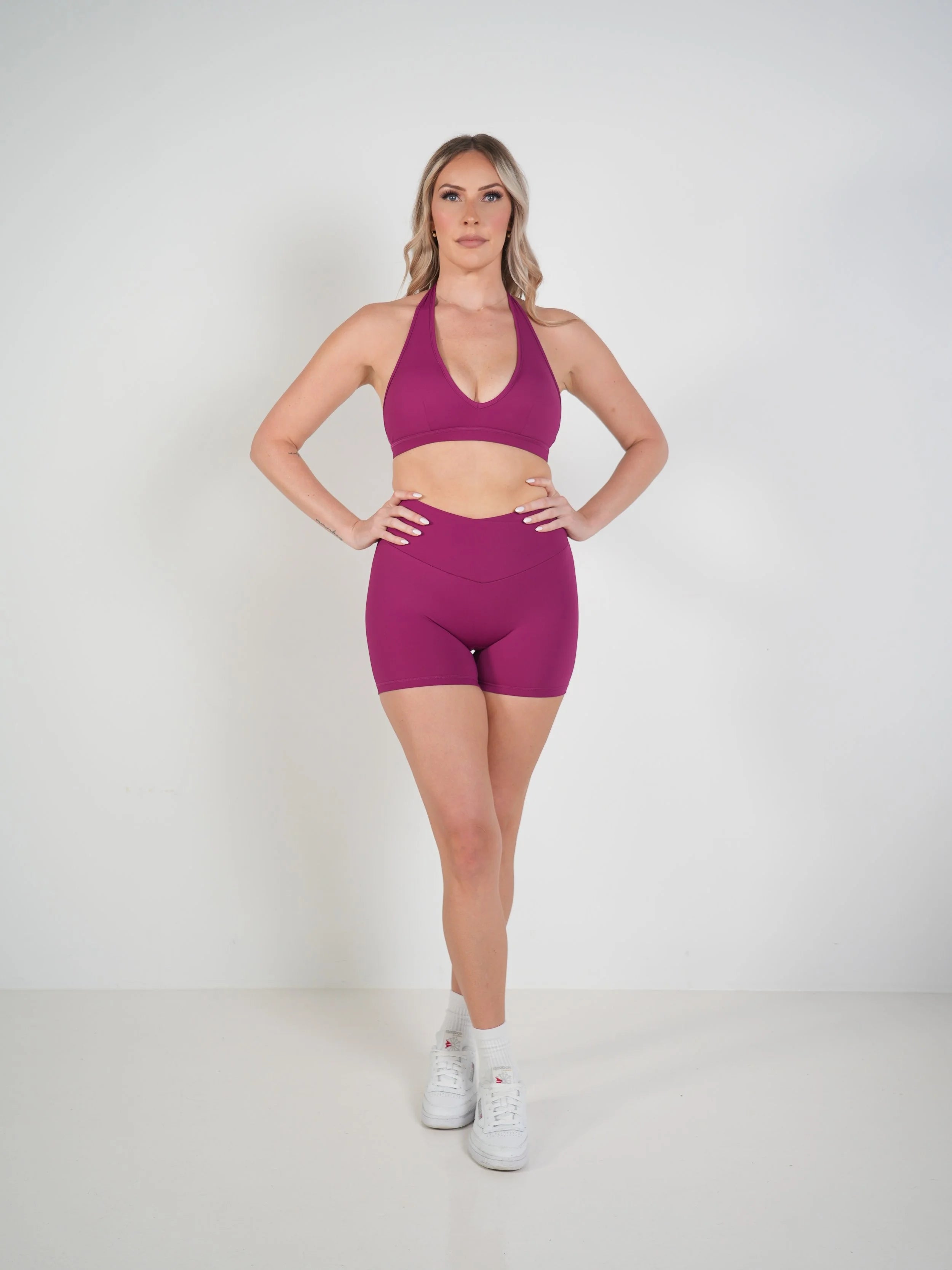 Form Hybrid Scrunch Shorts 4" Mulberry