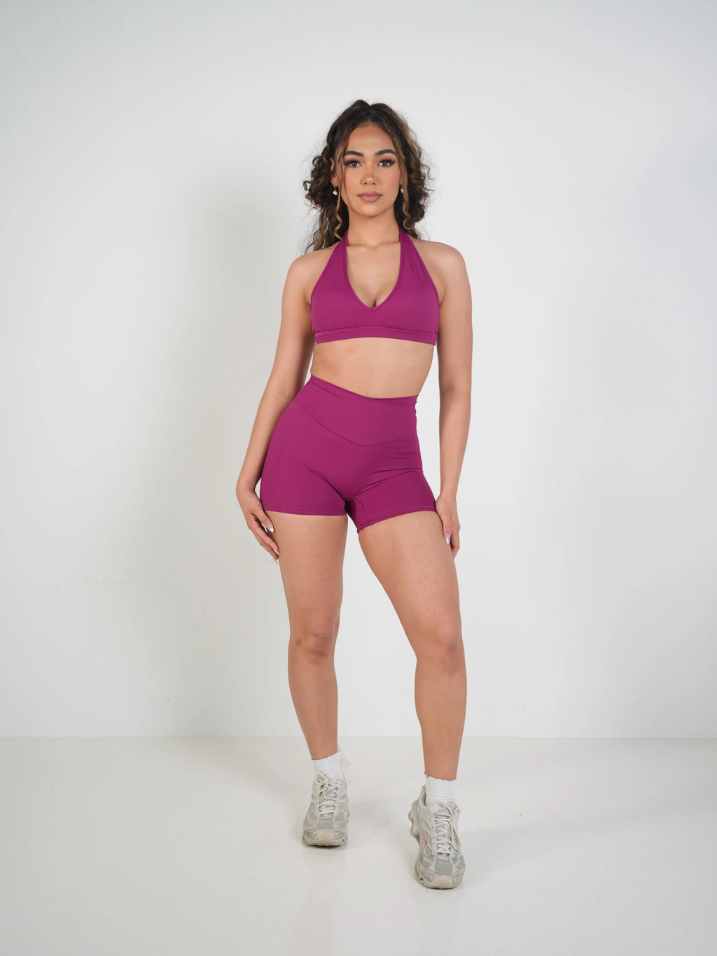 Form Hybrid Scrunch Shorts 4" Mulberry