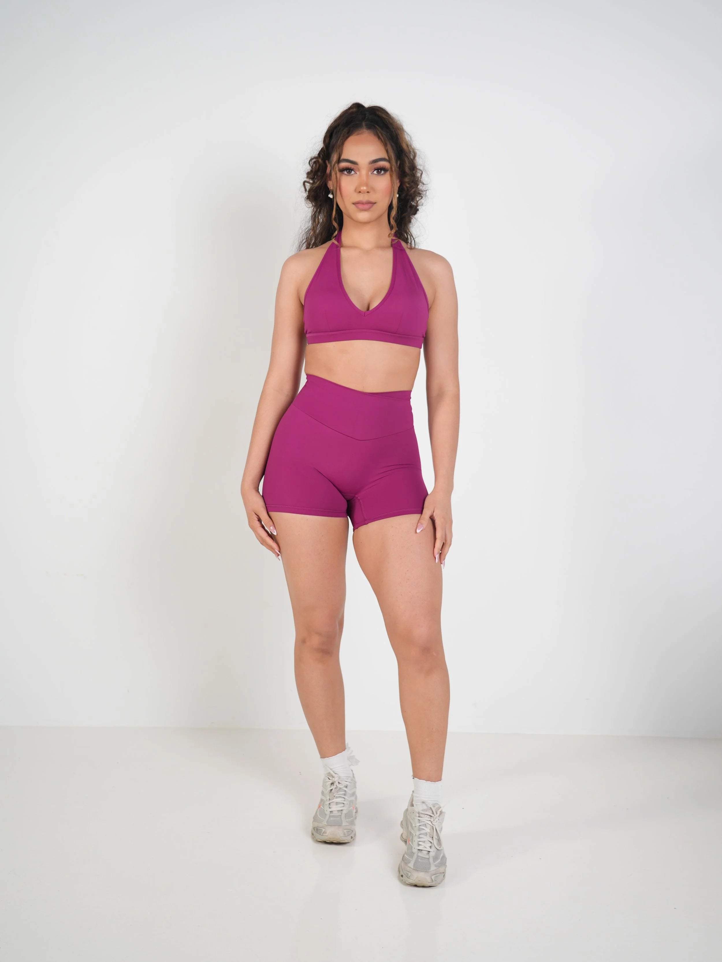 Form Hybrid Scrunch Shorts 4" Mulberry