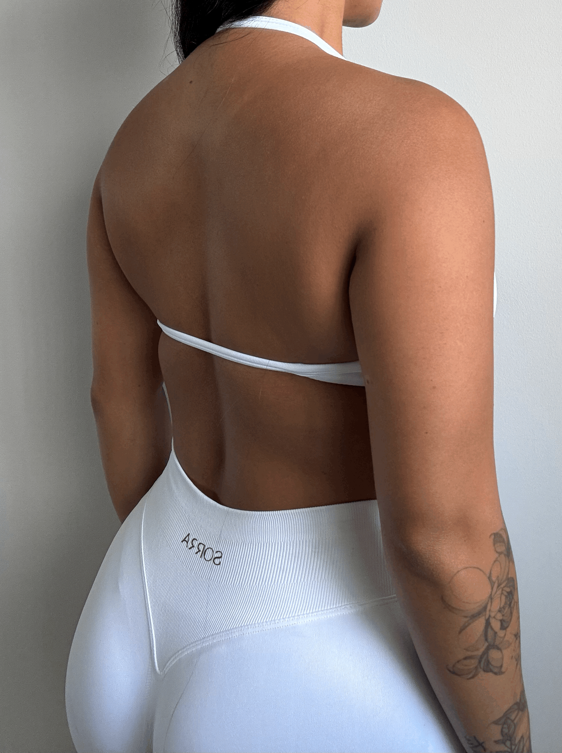 CurveContour Curve Halter Bra Classic White