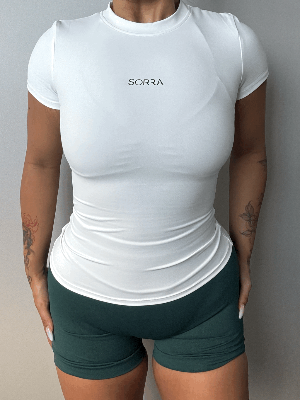 CurveContour Sculpt Fitted Tee Classic White